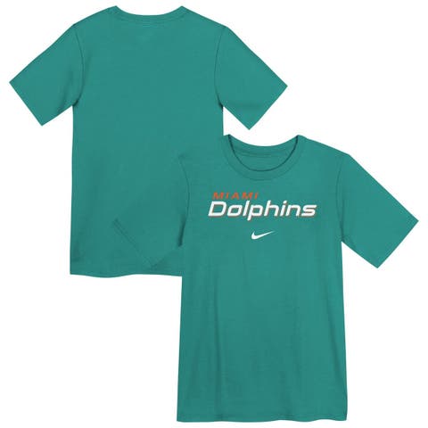 Preschool Nike Aqua Miami Dolphins Wordmark T-Shirt