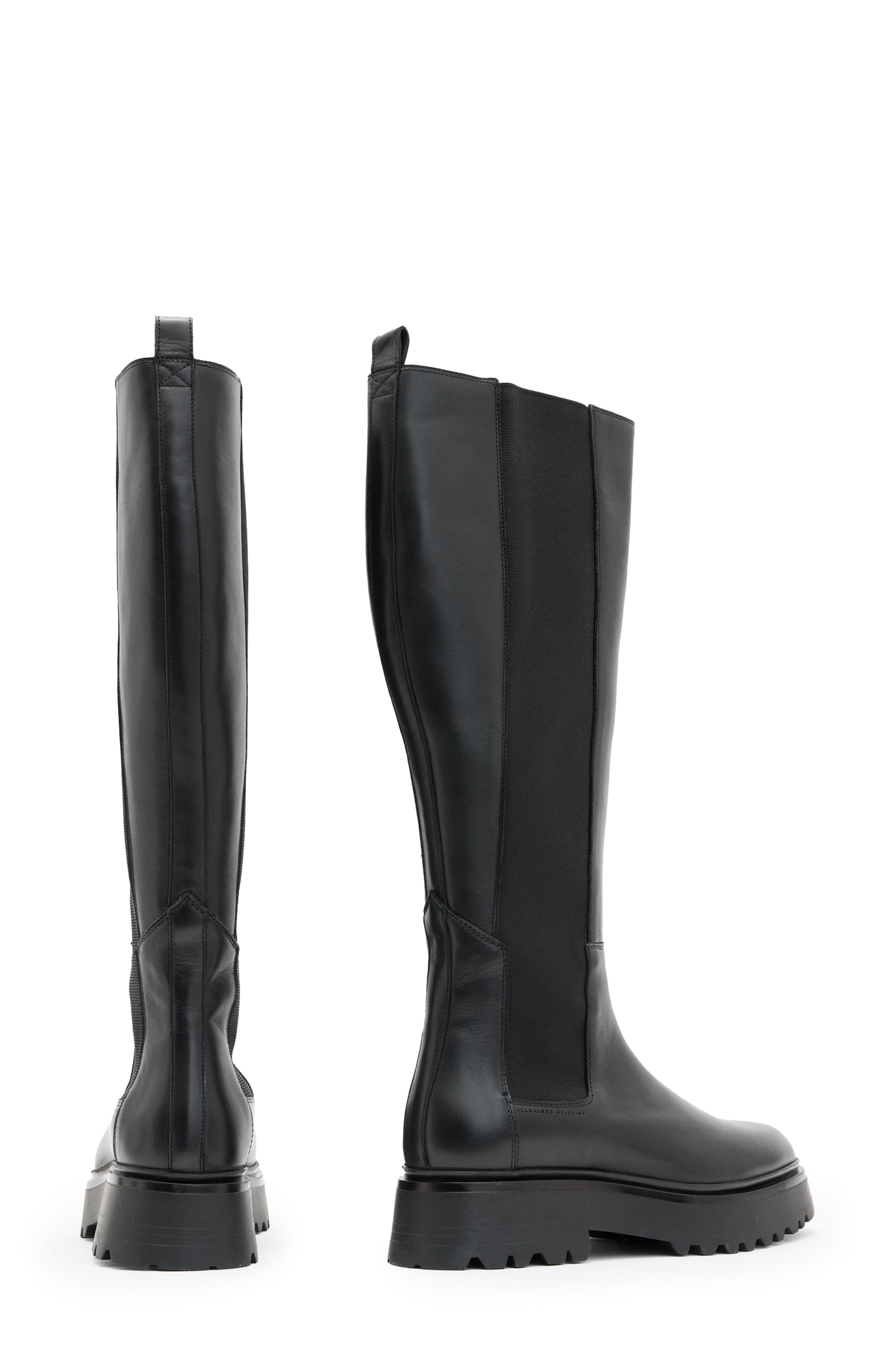 AllSaints Mona Tall Chelsea Boot, Alternate, color, 