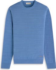 Bugatchi Textured Cotton & Silk Crewneck Sweater