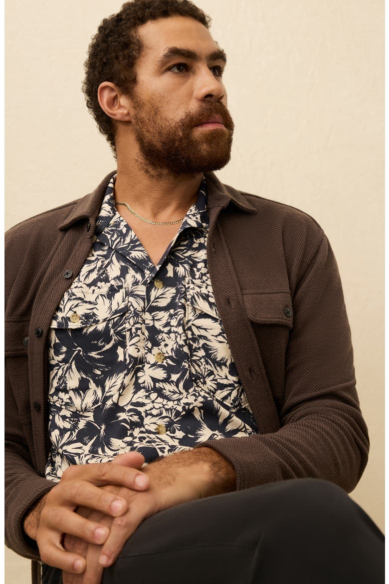 Bali Camp Shirt, Alternate, color, FJORD BLOOM