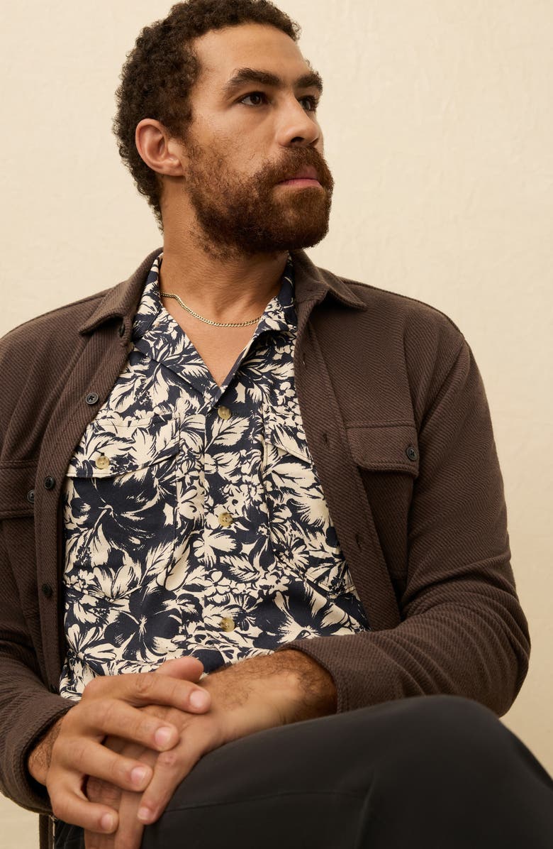 Faherty Bali Camp Shirt, Alternate, color, Fjord Bloom