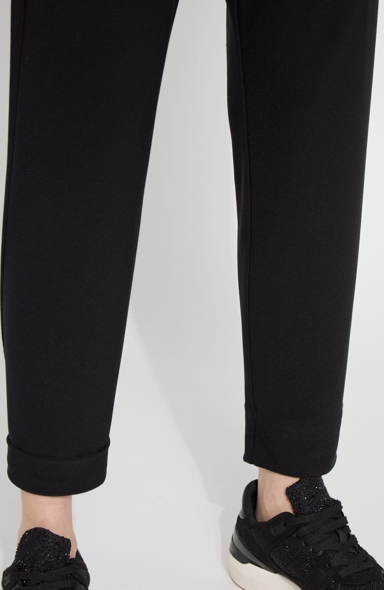 Lysse Julia Crepe Cuffed Joggers, Alternate, color, Black