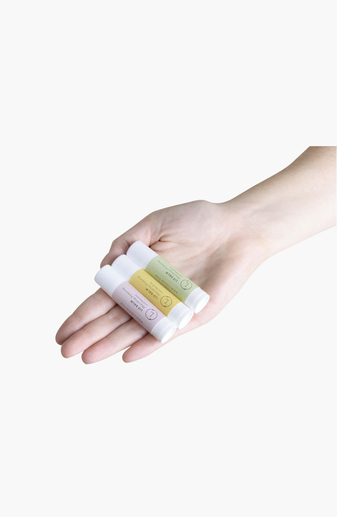 Lip Balm Set of 3 Natural Unscented