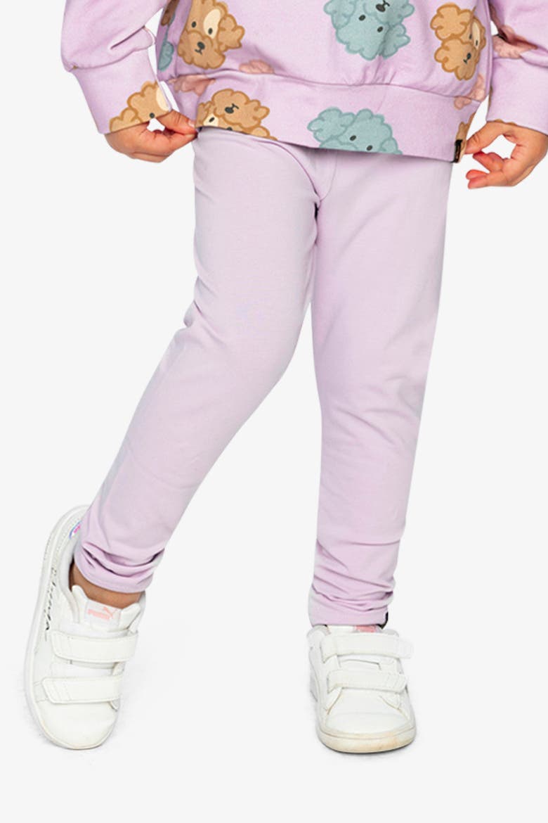 Organic Cotton Back Pocket Elastic Waist Leggings, Alternate, color, Lavender