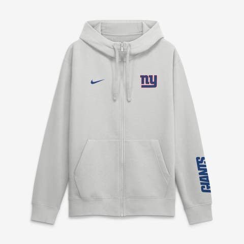 Men's Nike Gray New York Giants Cool Down Club Full-Zip Hoodie