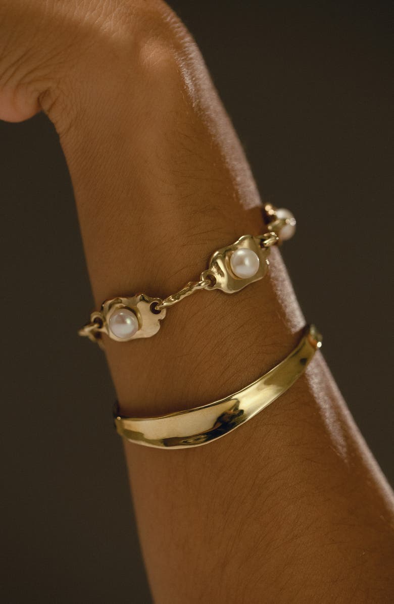 FARIS Ostra Freshwater Pearl Bracelet, Alternate, color, Gold