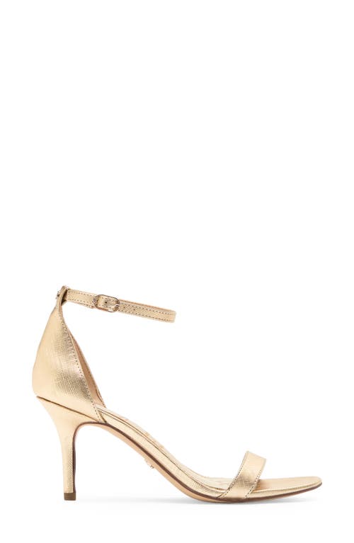 Sam Edelman Patti Ankle Strap Sandal In Gold Quartz