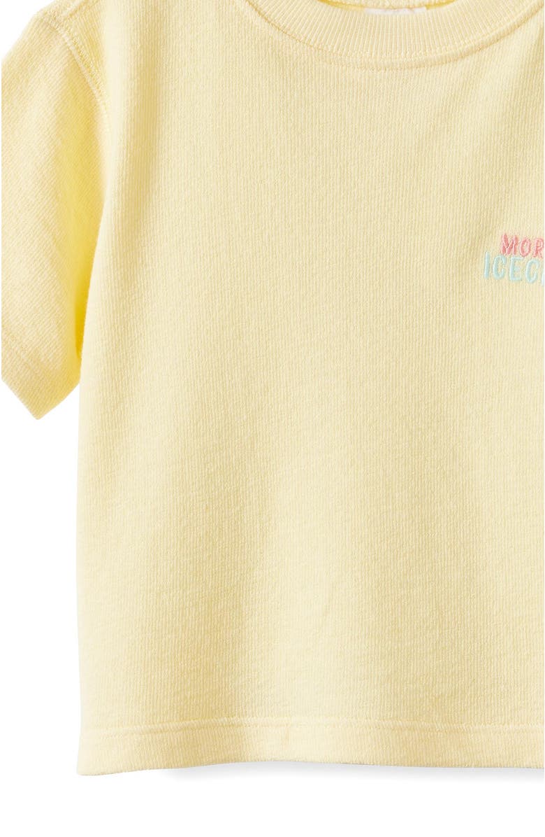 Cotton On Kids Baby Textured Tee, Alternate, color, Baby Yellow More Ice Cream