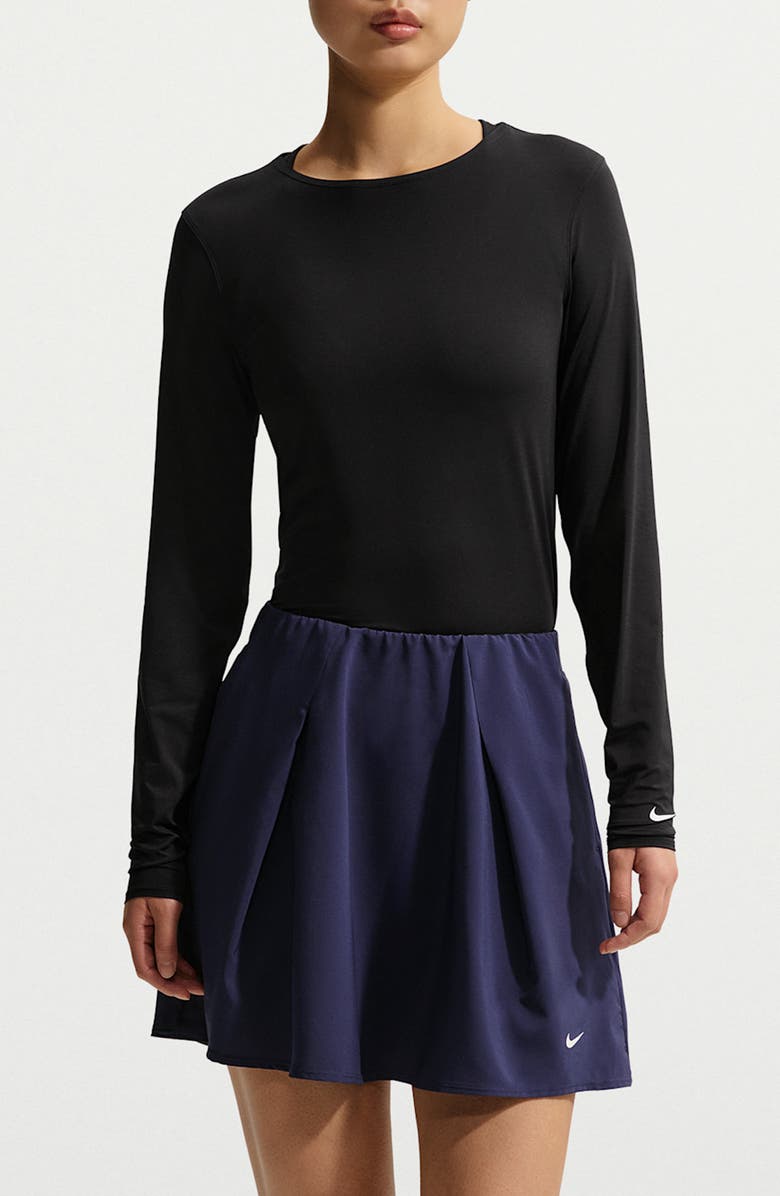 Nike Golf Club Dri-FIT UV Long Sleeve Top, Main, color, Black/ White