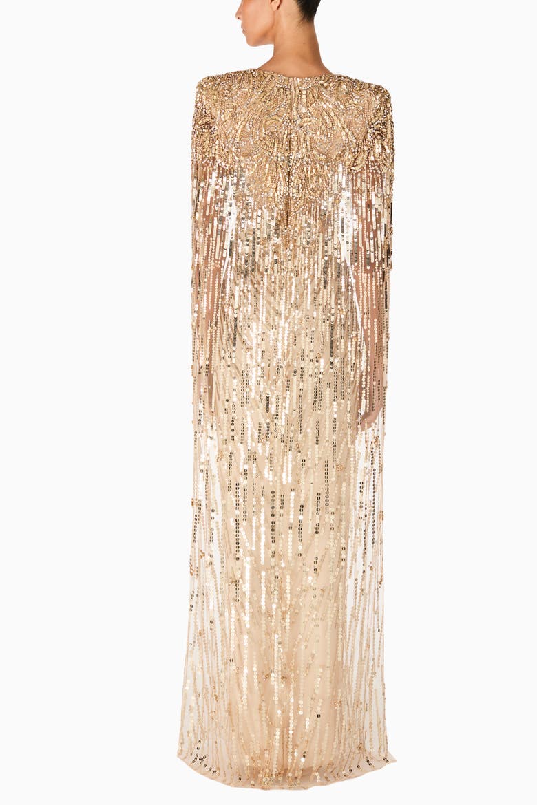 Gold Rush Gown, Alternate, color, Illusion