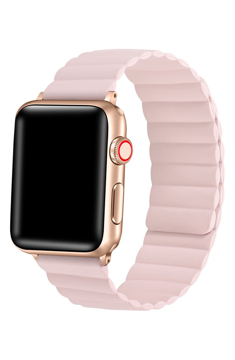 The Posh Tech Silicone Apple Watch<sup>®</sup> Watchband, Alternate, color, Blush Pink