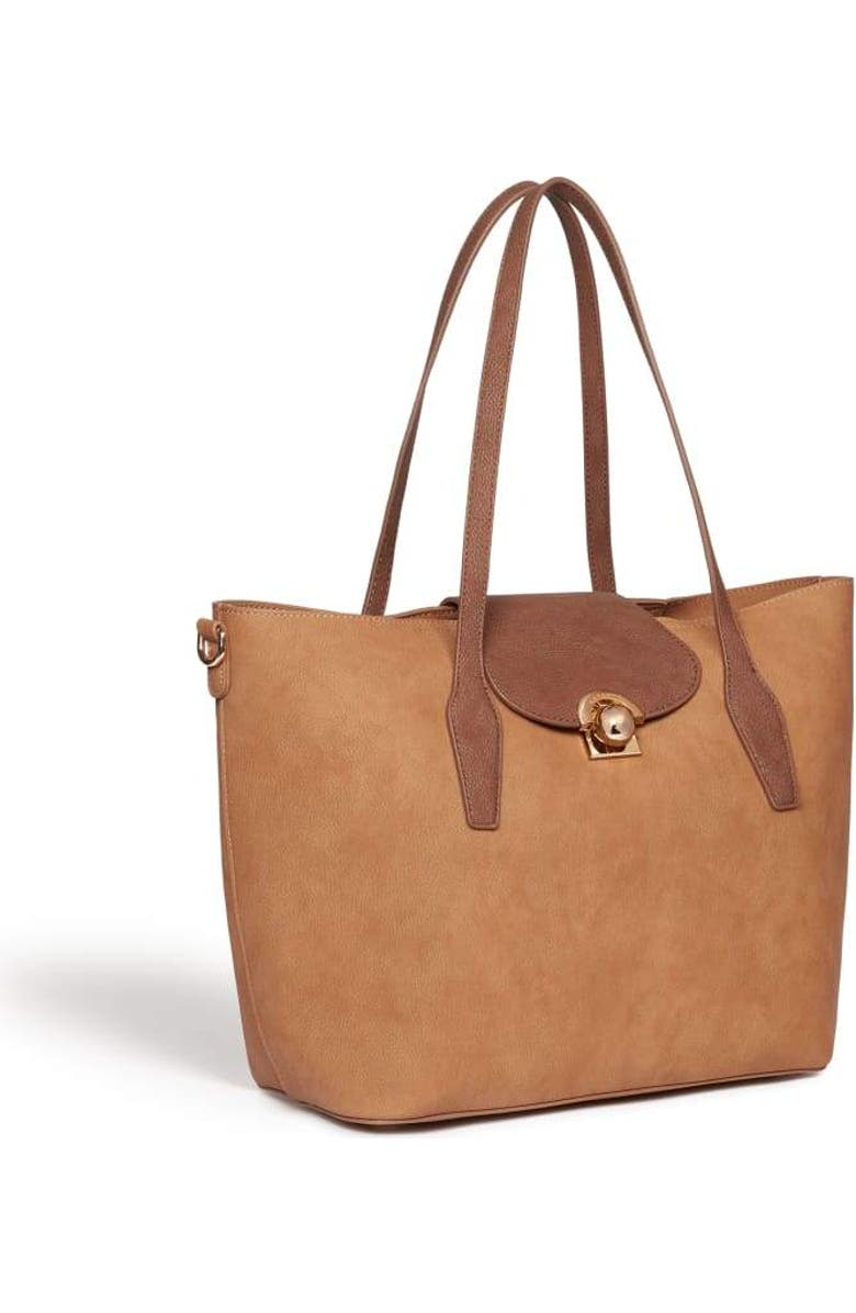 LaBante London Maple Brown Vegan Leather Tote Bag, Alternate, color, Brown