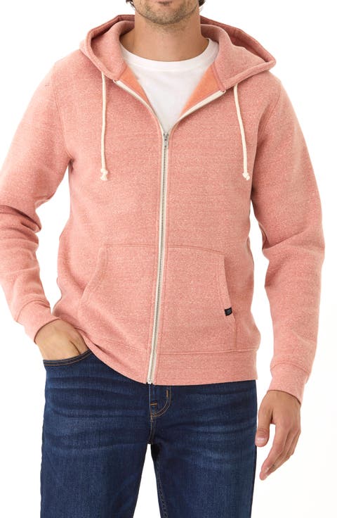 Trim Fit Heathered Fleece Zip Hoodie