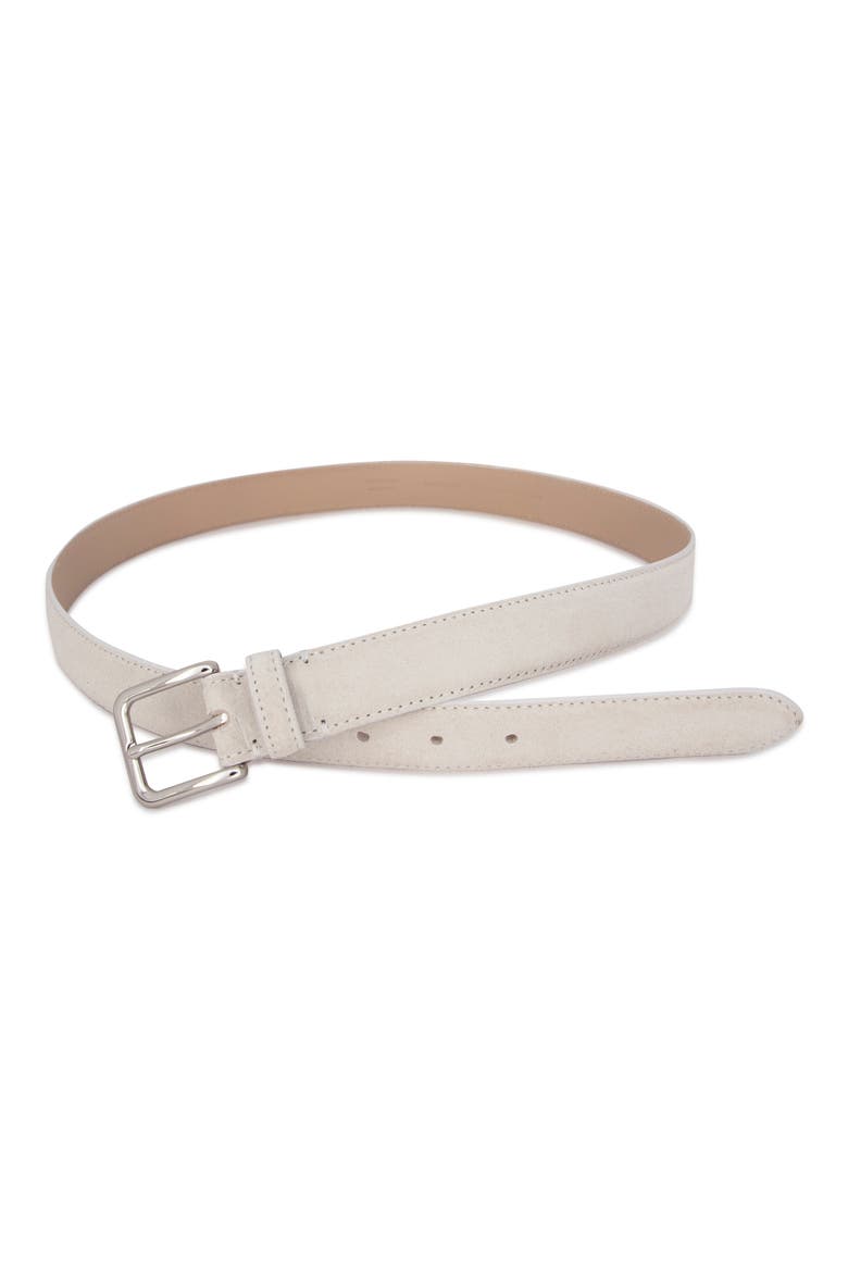 Stitched Suede Belt, Alternate, color, HORCHATA