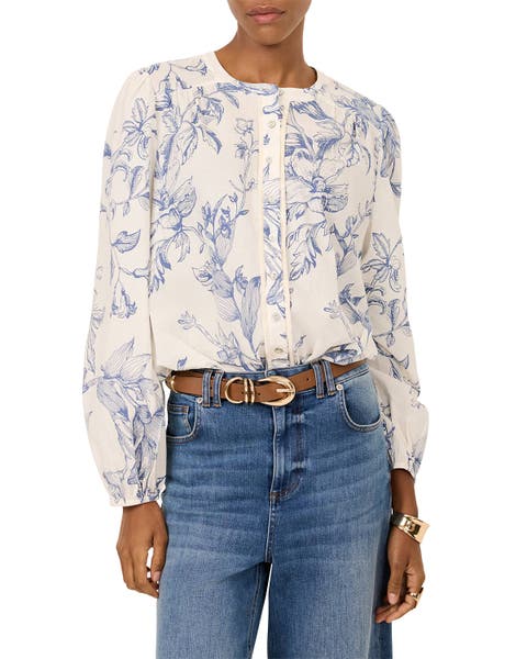 Cotton Floral Print Blouse