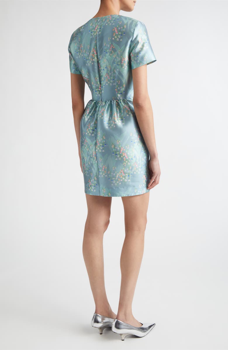 BERNADETTE Lexi Print Satin Dress, Alternate, color, Lily Of The Valley Multicolor