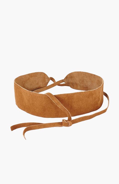 Women's Wide Suede Belt