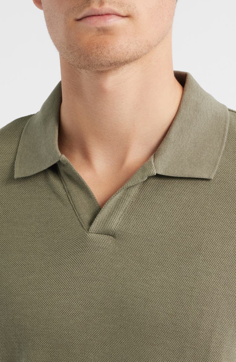 NN07 Paul 3462 Johnny Collar Cotton & Lyocell Piqué Polo, Alternate, color, Capers