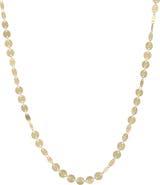 LANA 14k Gold Single Strand Disc Necklace