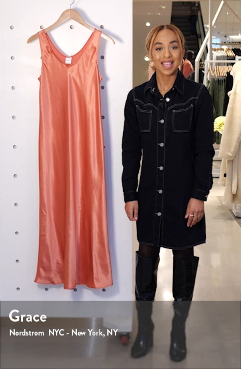 Talete Satin Midi Tank Dress, sales video thumbnail