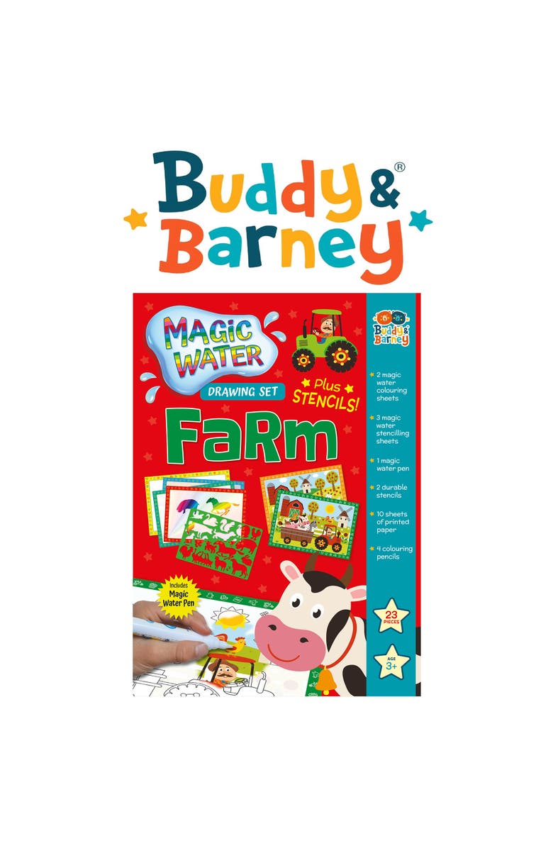 Buddy & Barney Magic Water Drawing Set, Animal Themed Activity, Kids 3+, Alternate, color, Multicolored