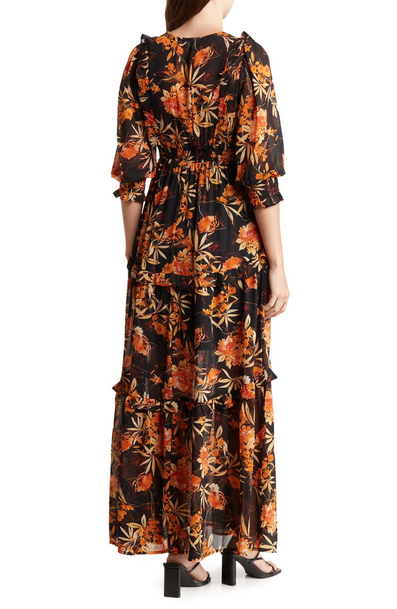 MELLODAY V-Neck Tiered Maxi Dress, Alternate, color,