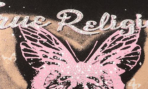TRUE RELIGION TRUE RELIGION RHINESTONE LOGO BABY TEE