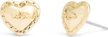 ピアス COACH Heart C Stud Earring Set 6068 Gold/Gold Quartz Coach Boxed Heart & C Stud Earring Set, 2 pair Gold/Gold
