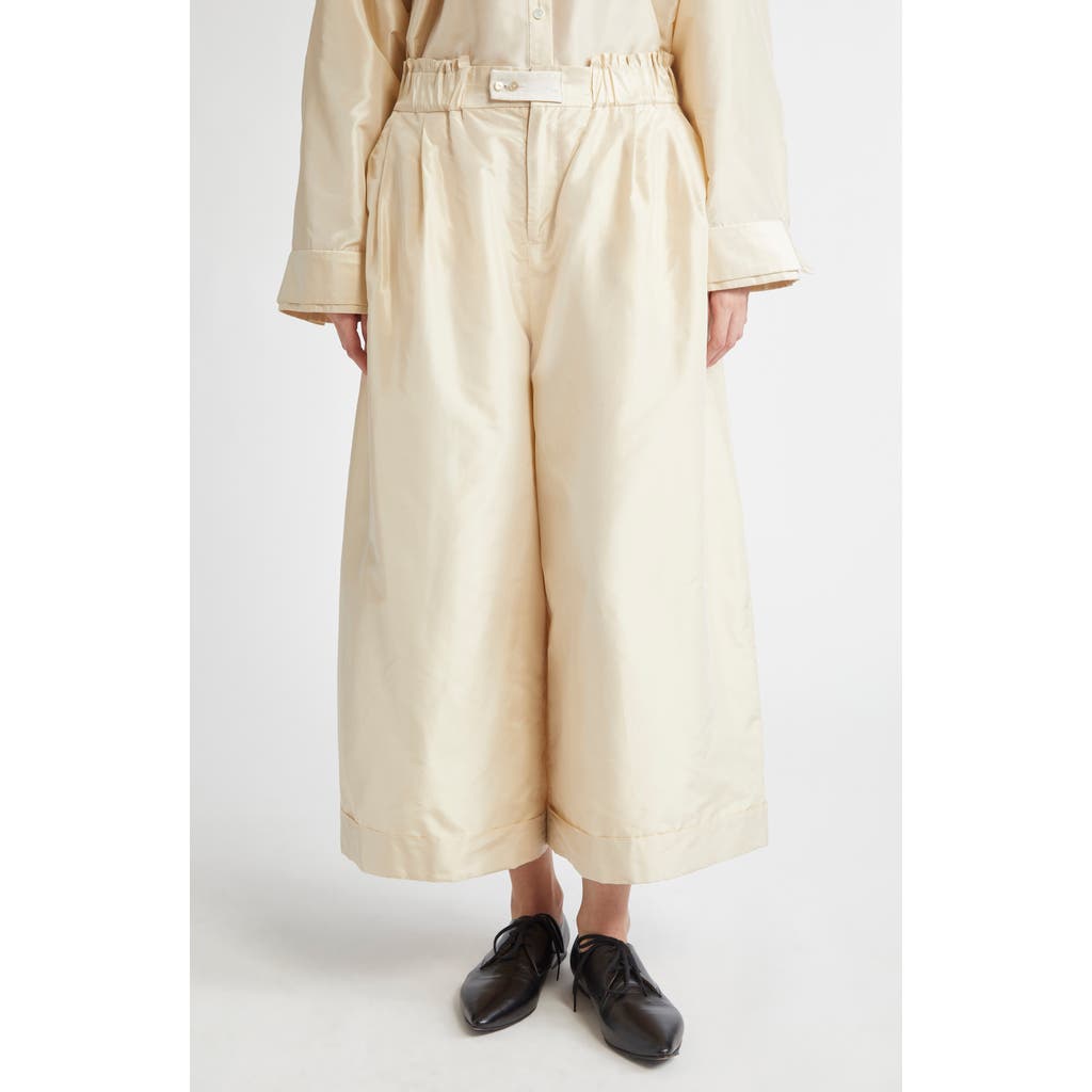 MERUERT TOLEGEN MERUERT TOLEGEN OVERSIZE CROP WIDE LEG TAFFETA PANTS