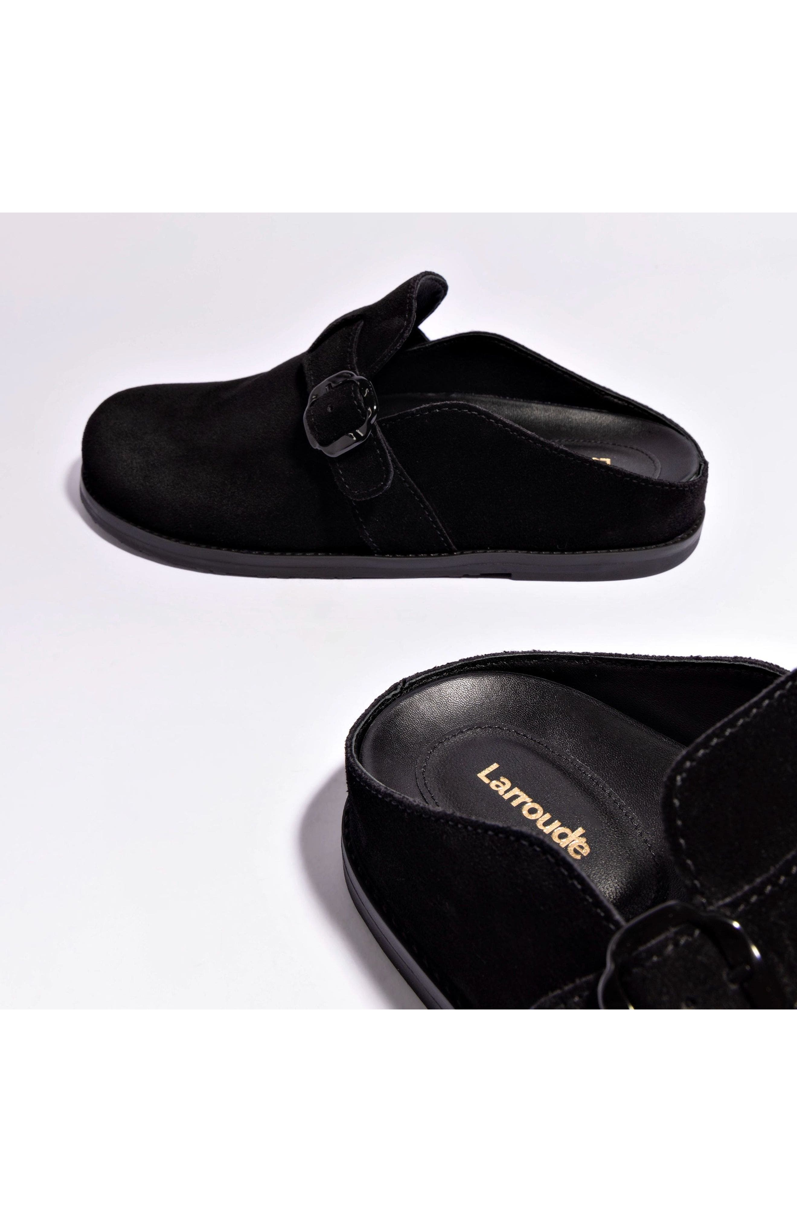 Larroudé Milan Clog, Alternate, color, Black