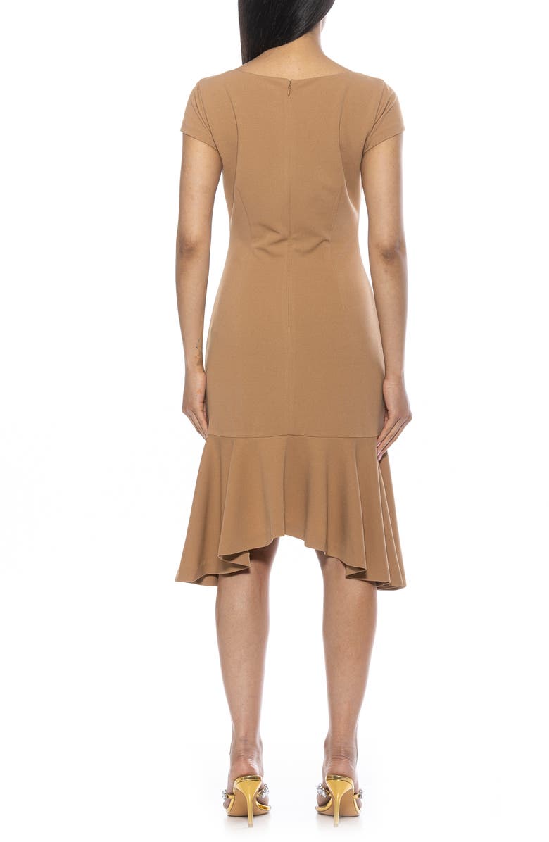 Alexia Admor Renata Cap Sleeve Handkerchief Hem Knit Dress, Alternate, color, 