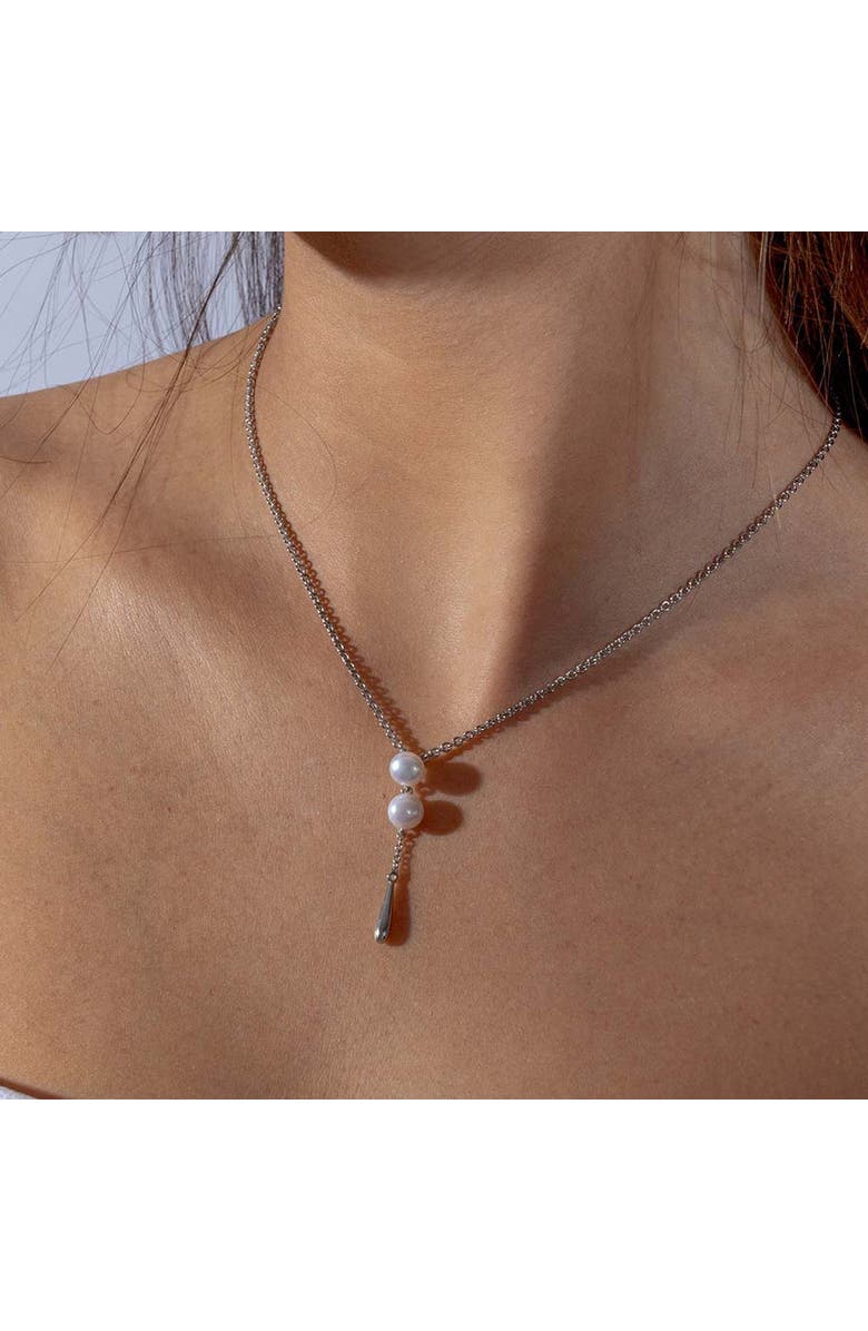 Lucy Quartermaine Royal Pearl Drop Pendant, Alternate, color, Sterling Silver