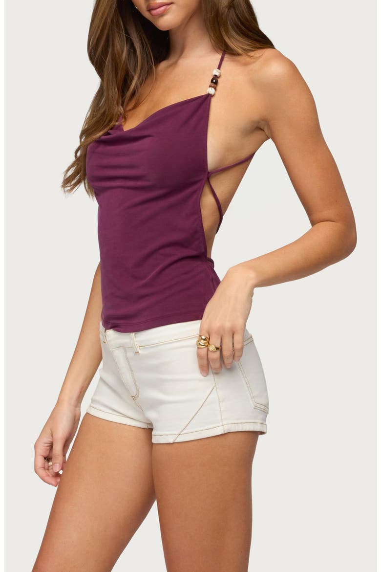 Turner Cowl Neck Open Back Camisole, Alternate, color, PURPLE