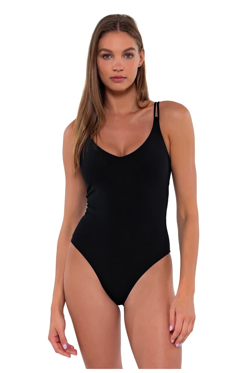 Sunsets Veronica One Piece Swimsuit, Alternate, color, Black