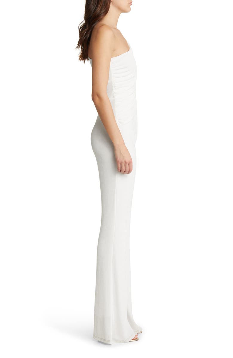 AREA STARS Ruched Knit One-Shoulder Jumpsuit, Alternate, color, 