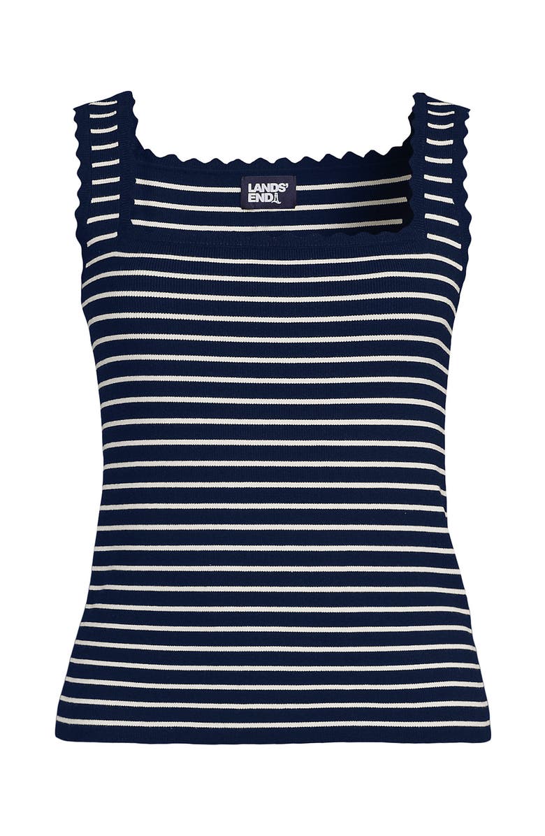 Lands' End High Retention Square Neck Tank Sweater, Alternate, color, 