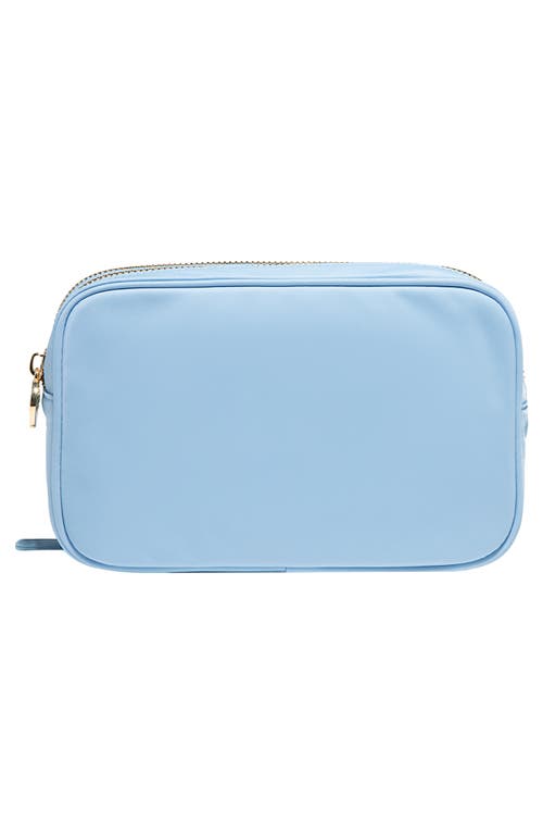 Stoney Clover Lane Double Zip Nylon Pouch In Blue