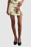 Motel Pravara Floral Stretch Cotton Miniskirt