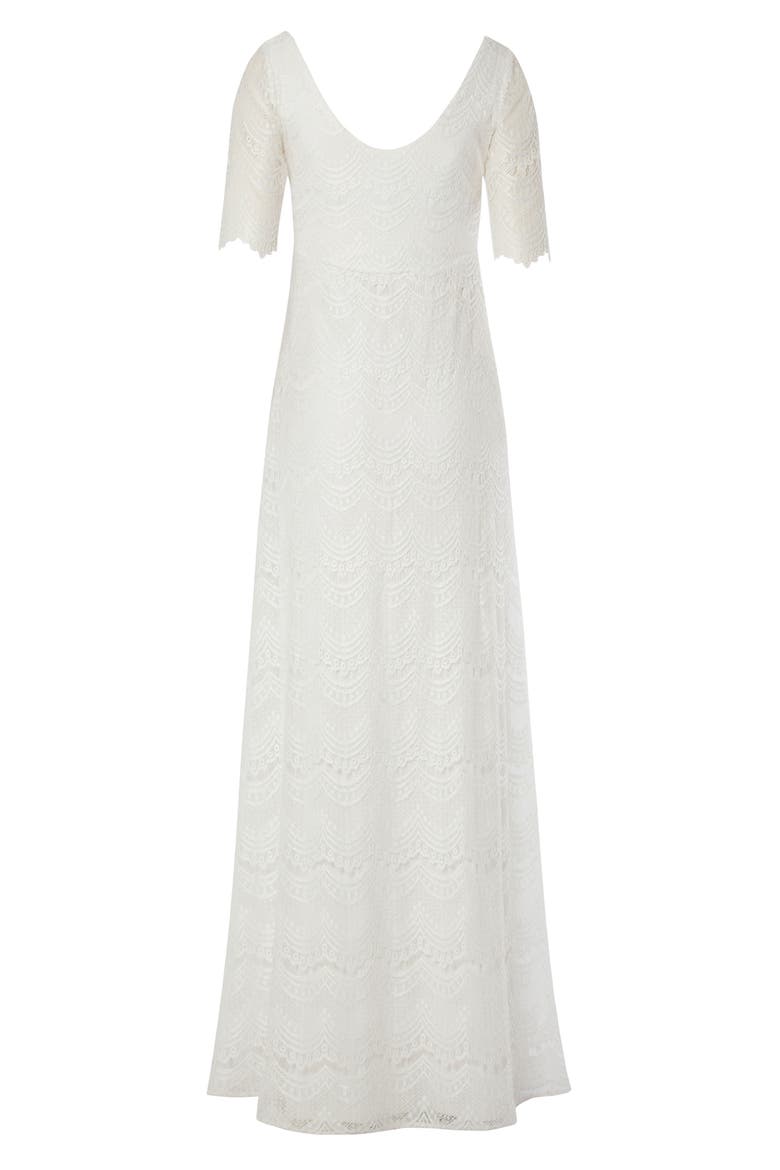 Verona Maternity Gown, Alternate, color, BRIGHT IVORY