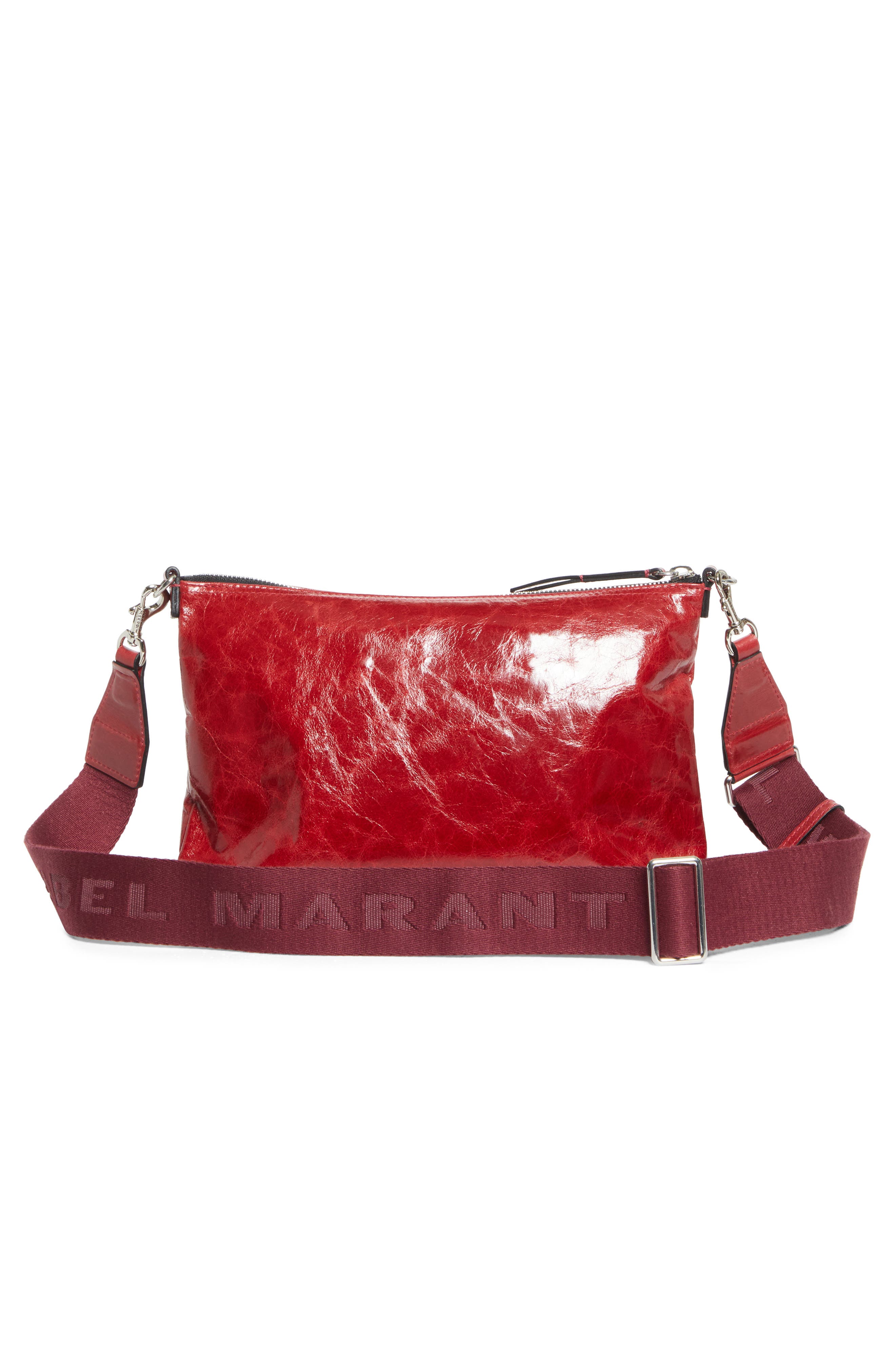 Nessah Wardy Leather Crossbody Bag, Alternate, color, DEEP RED