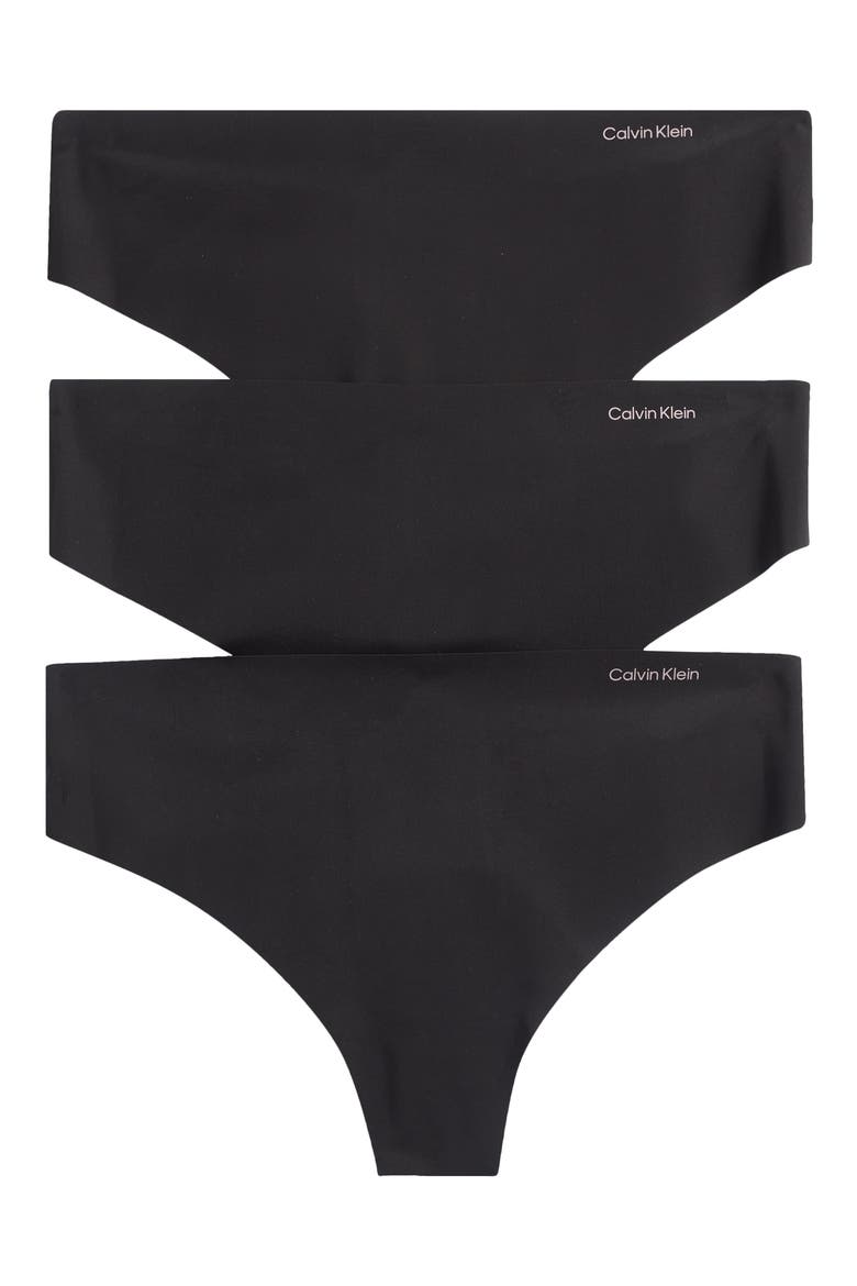 Invisibles Micofiber Stretch 3-Pack Panties, Main, color, BLACK/ BLACK/ BLACK