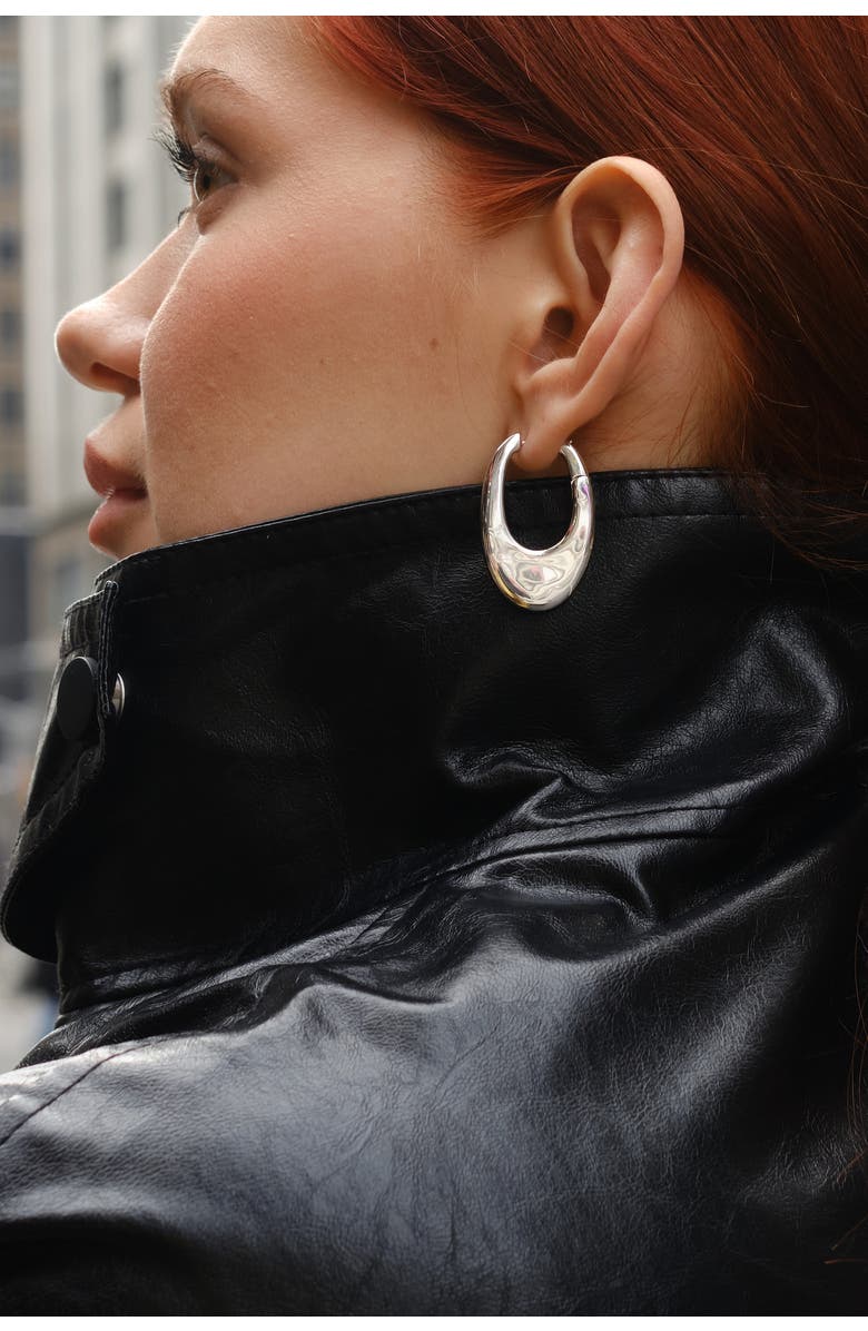 Zynnia Collective Lume Hoops, Alternate, color, Silver