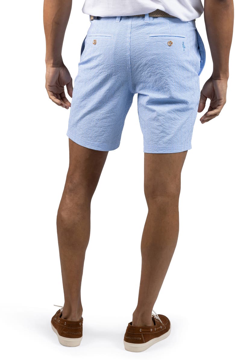 TailorByrd Stripe Seersucker Shorts, Alternate, color, Light Blue