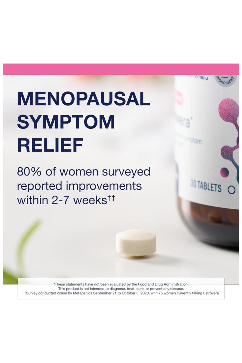 HerWellness Estrovera Hormone-Free Menopause Relief Supplement 30 Tablets, Alternate, color, None