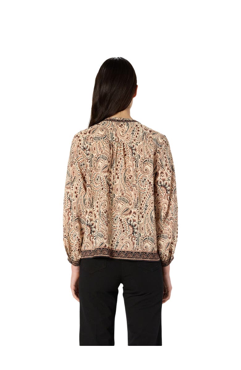 GERARD DAREL Amaya Paisley Print V Neck Blouse, Alternate, color, Natural