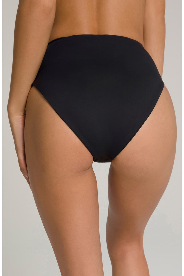 High Waist Reversible Swim Bottoms, Alternate, color, BLACK