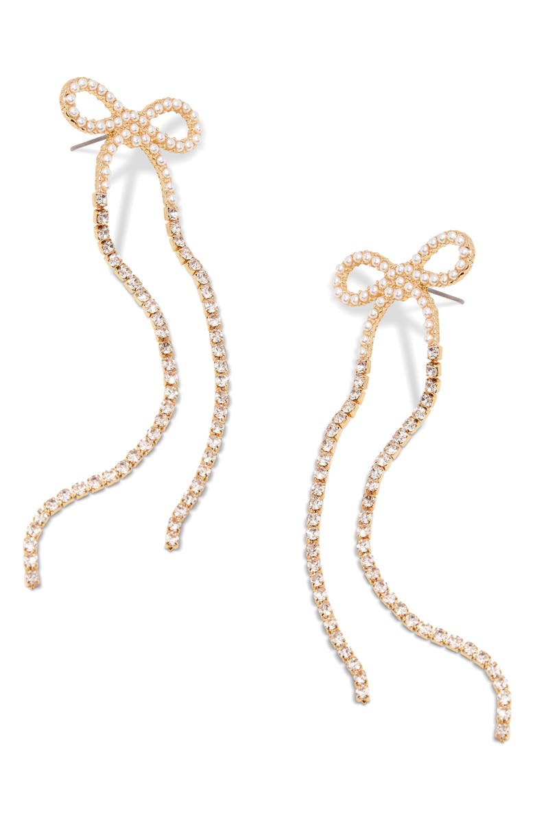 Brook and York Adeline Bow Statement Earrings, Alternate, color, Gold