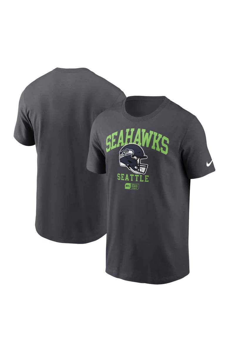 Nike Men's Nike Anthracite Seattle Seahawks Helmet Essential T-Shirt, Main, color, Anthracite