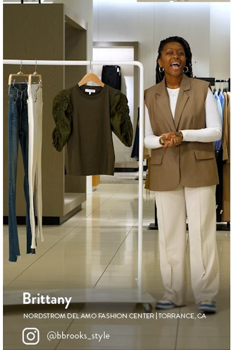 Ruched Sleeve T-Shirt video