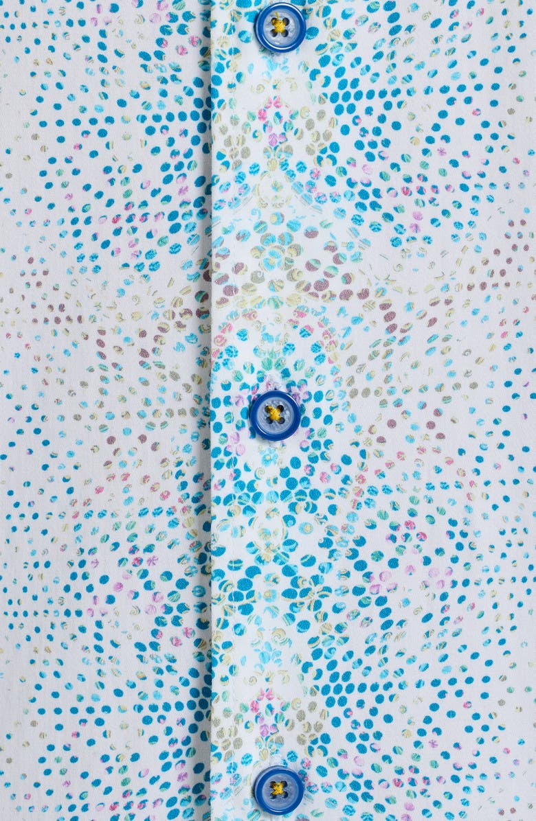 Robert Graham Fuerteventura Knit Button-Up Shirt, Alternate, color, Blue Multi